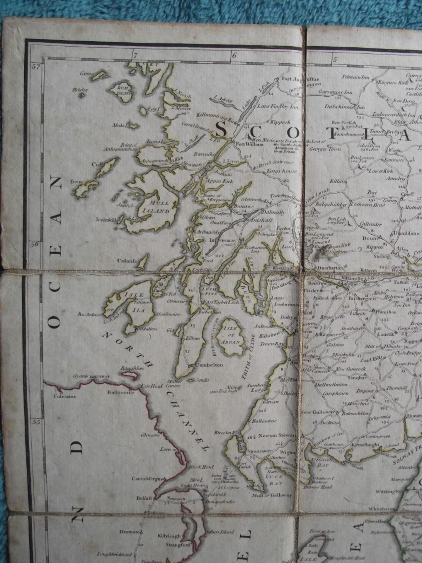 A New Map of the Roads of Ireland and Scotland - by Laurie & Whittle - 12th May 1794 - Original c... - Image 7 of 31