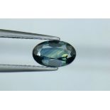 Certified Parti Sapphire 1.15ct, Natural No Treatment Gemstone.
