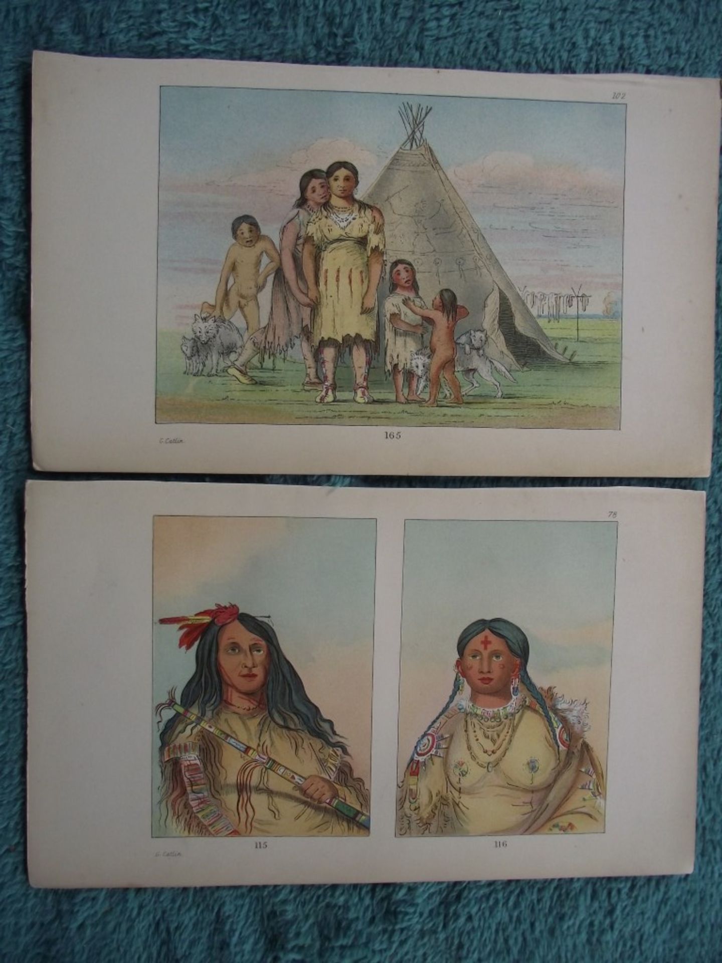 65 X book plates - George Catlin - Illustrations of the North American Indians - Circa 1876 - Image 33 of 40