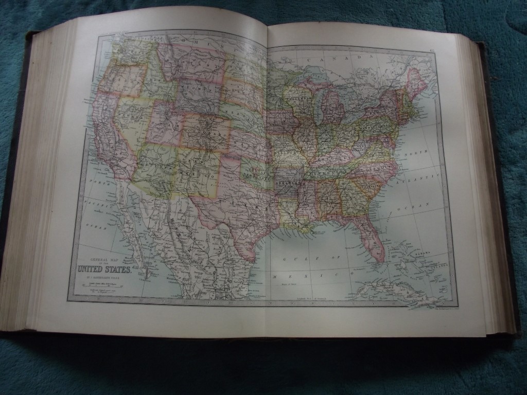 The Library Reference Atlas of the World -John Bartholomew -Macmillan & Co 1890 - Image 15 of 27