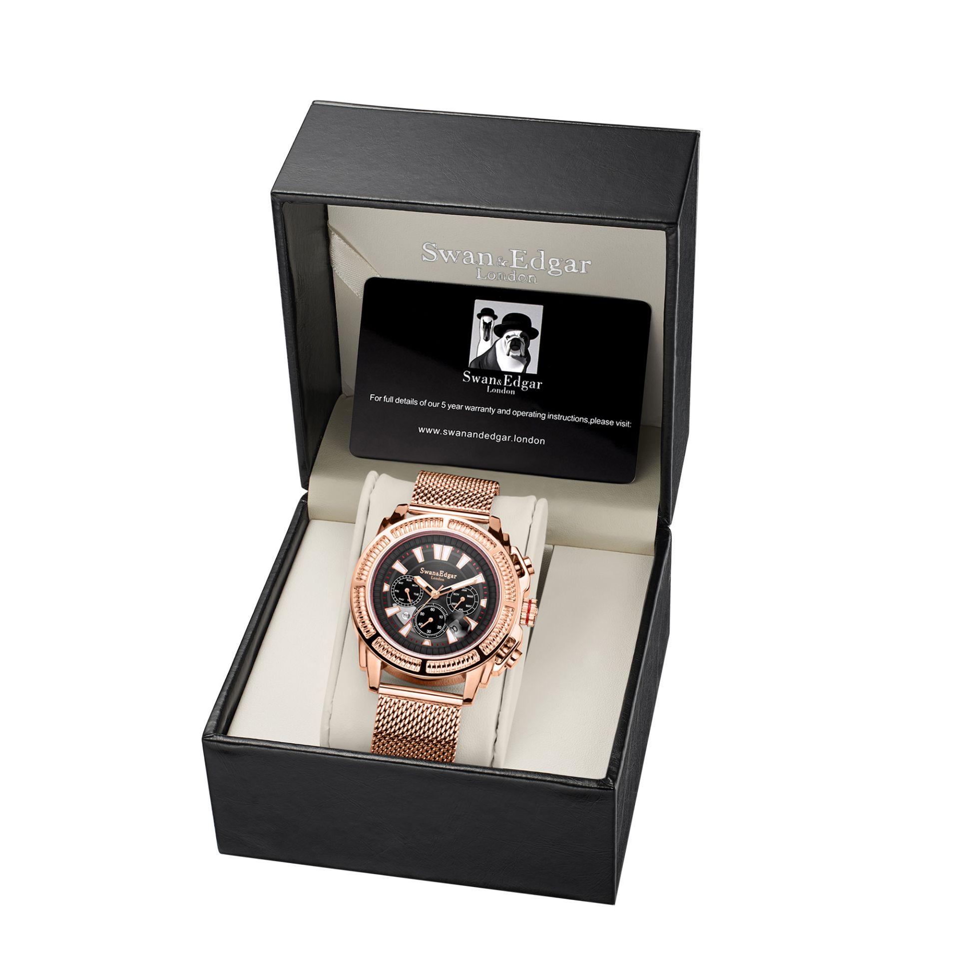 Limited Edition Swan & Edgar Noble Automatic rose black - FREE DELIVERY & 5 YEAR WARRANTY - Image 2 of 5