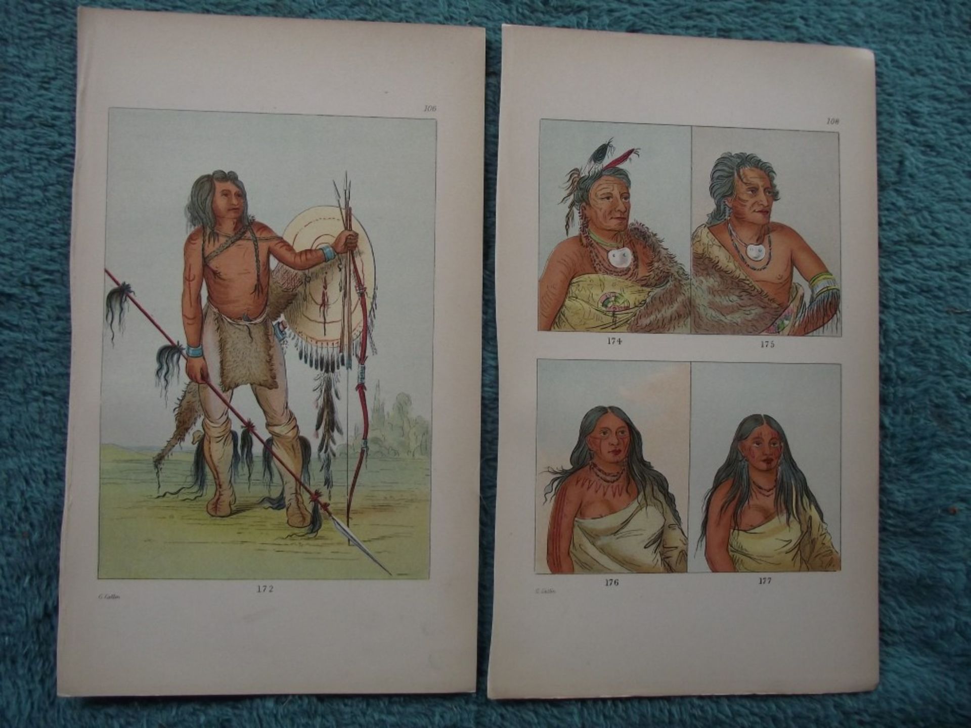 65 X book plates - George Catlin - Illustrations of the North American Indians - Circa 1876 - Image 35 of 40