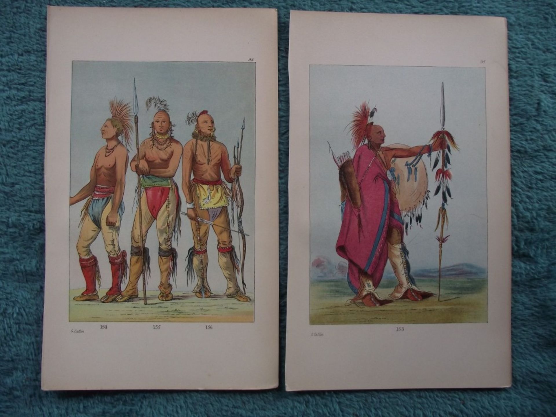 65 X book plates - George Catlin - Illustrations of the North American Indians - Circa 1876 - Image 30 of 40