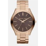 Michael Kors Mk3181 Ladies Rose Gold Slim Runway Watch