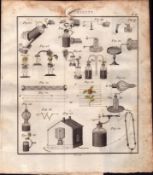 Electricity 4 Detailed Diagram 1799 George III Antique Copper Engraving.