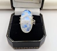 Artisan Moonstone Ring Sterling Silver