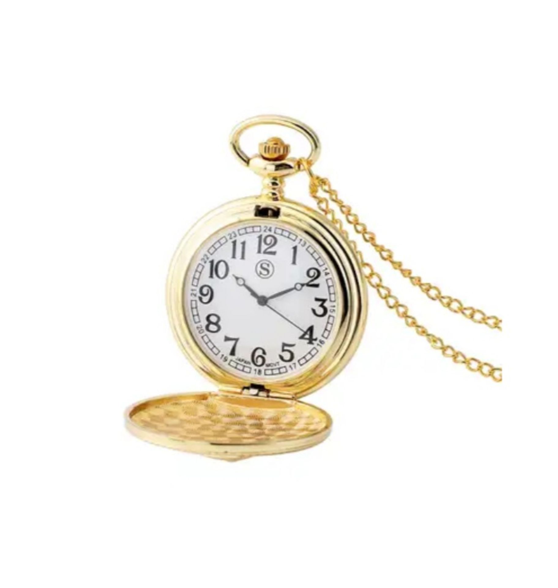 NEW! STRADA Japanese Movement Retriever Pattern Water Resistant Pocket Watch - Image 4 of 5