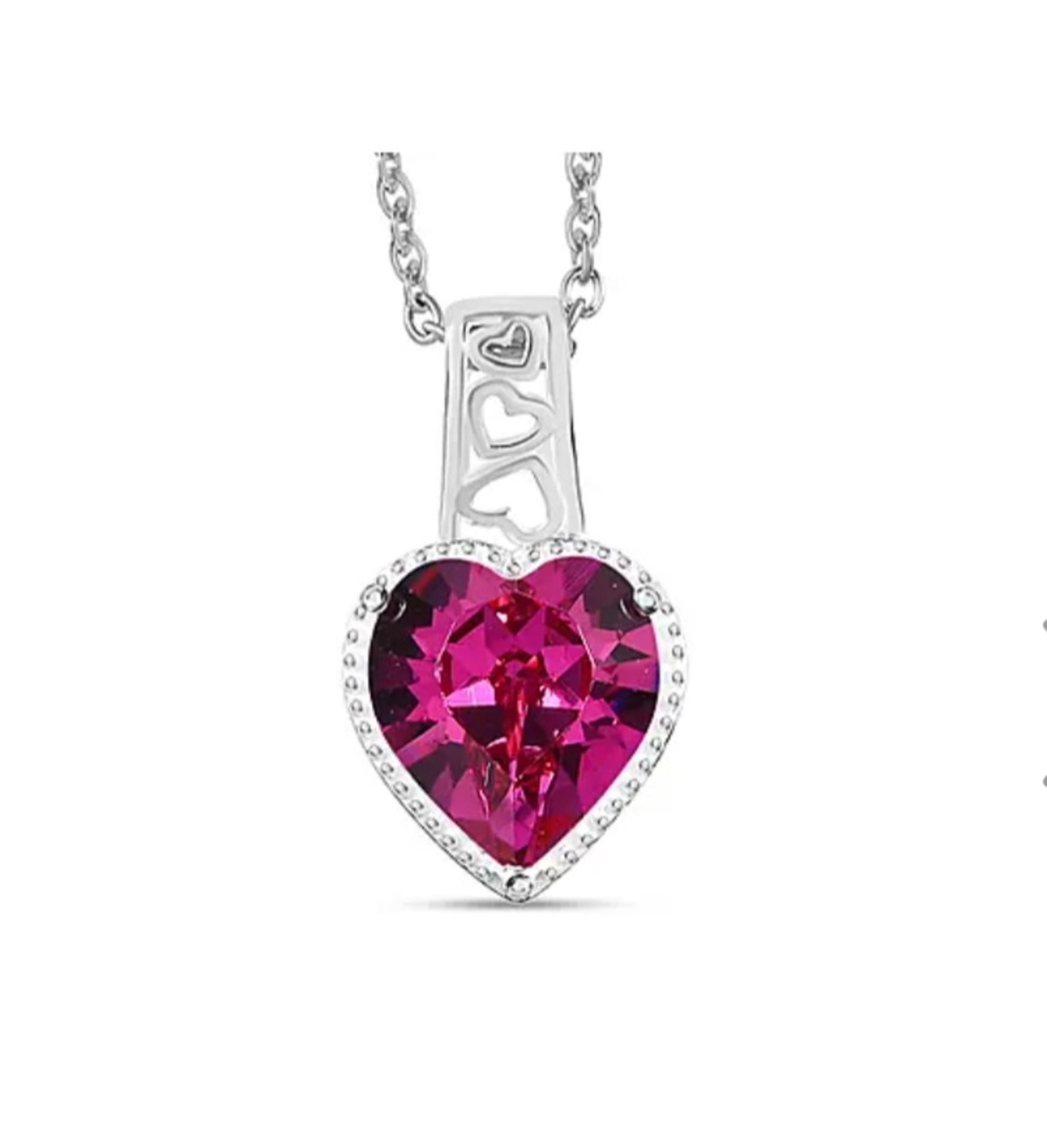 NEW! Fuchsia Austrian Crystal in Sterling Silver - Image 3 of 5