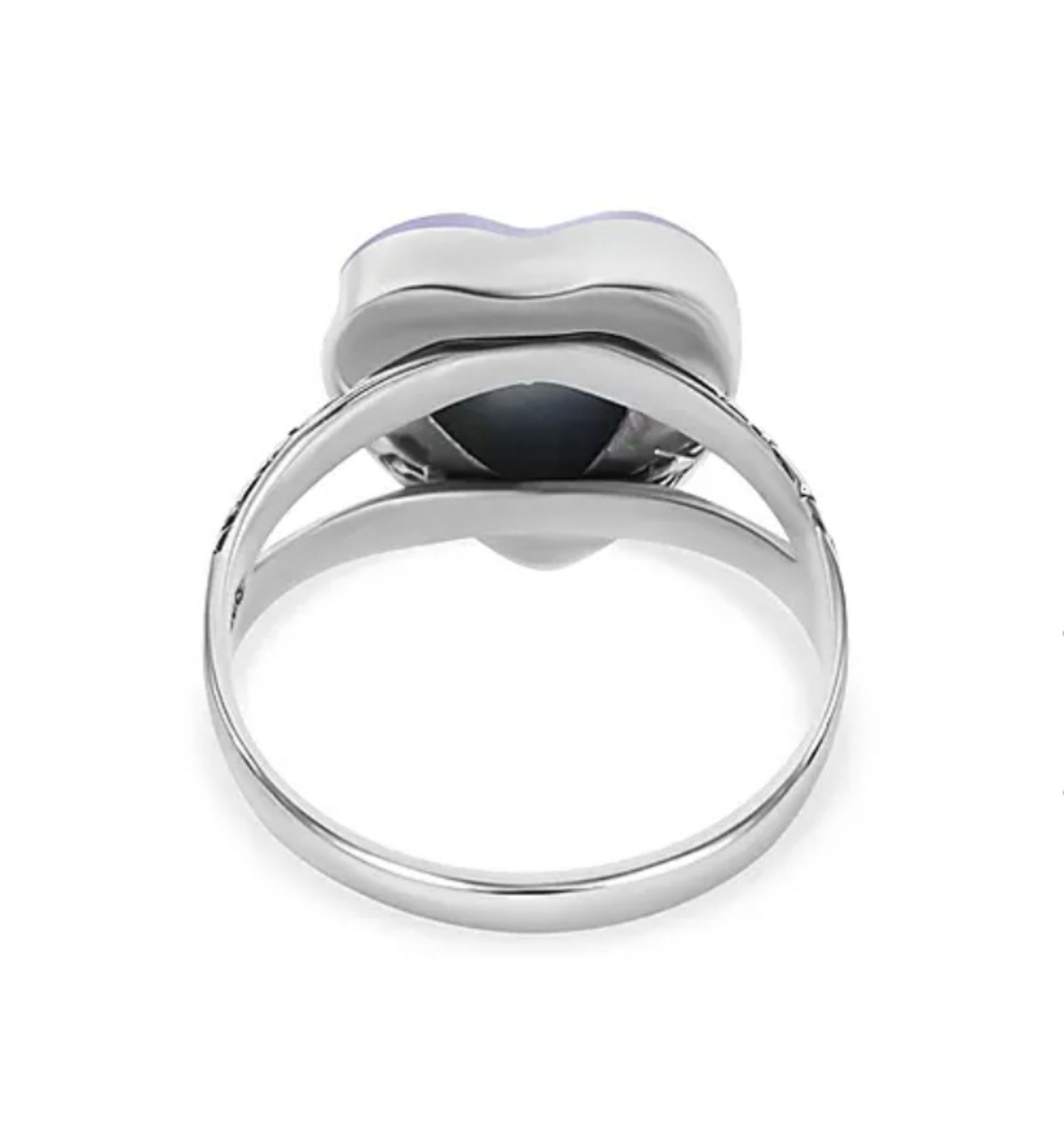 NEW! Blue Mabe Pearl Heart Ring - Image 5 of 5
