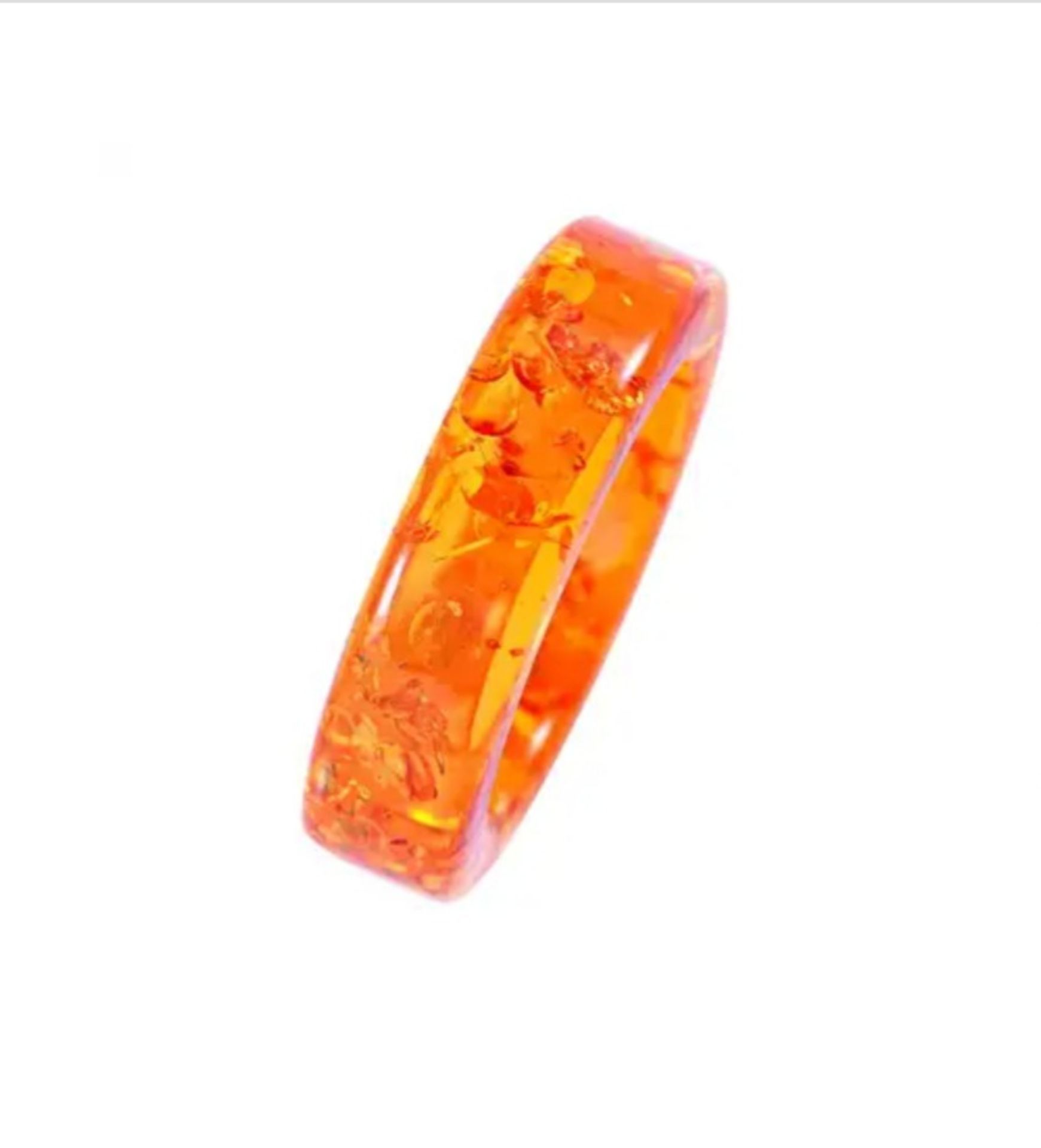 NEW! Natural Baltic Amber Carved Ring - Image 3 of 4