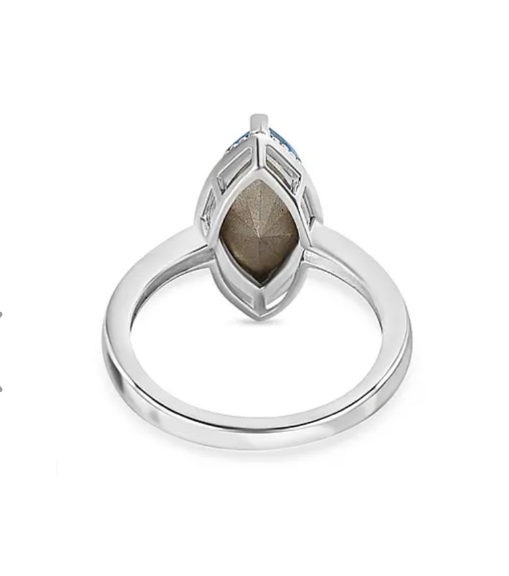 NEW! Aquamarine Austrian Crystal Solitaire Ring - Image 5 of 5