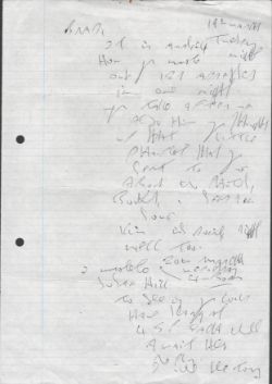 Handwritten Double Sided A4 Size Prison Letter By Reggie Kray.