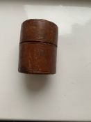 Victorian Leather Cased Tipple Travel Cup