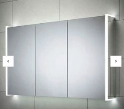 Brand New Boxed Bathstore Hydra Triple Door LED Mirror Cabinet RRP £570 **No Vat**