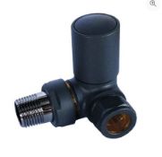 Brand New Boxed Towelrads Corner Manual Valves and Lockshield - Anthracite RRP £75 **No Vat**