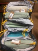Bundle 17 - 5 x Pairs of Natural Loom & Last Luxury Handmade Linen Curtains Assorted Sizes *No VA...
