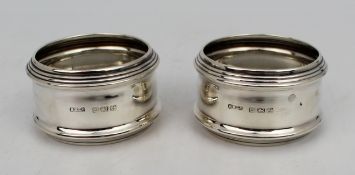 Pair of Solid Silver Napkin Rings Birmingham 1922