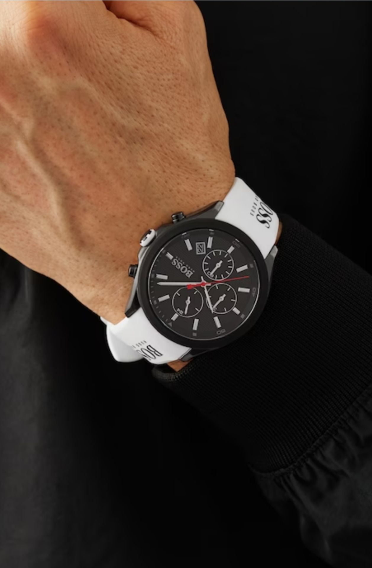 Hugo Boss 1513718 Men's velocity White Silicone Strap Chronograph Watch - Image 2 of 8