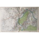 Bacons London & Suburbs Rare Vintage Map Kew Richmond Hounslow Isleworth.