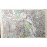 Bacons Rare London & Suburbs c1926 Map Hackney Stratford Clapton Leyton.