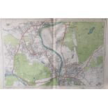 Bacons London & Suburbs Rare Vintage Map Twickenham Teddington Richmond Hill.