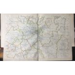 Bacons Vintage London Suburbs Gas Supply and Underground Railway Map.