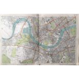 Bacons London & Suburbs Rare Map Barnes Fulham Wandsworth Chelsea Battersea.