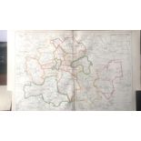 Bacons Rare London & Suburbs London Courts Bus & Tram Routes Map.