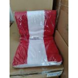 2 x Luxury Red and White Large Towels