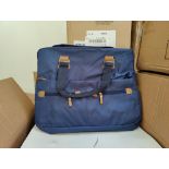 3 x Navy Luxury Weekend Bag With Zip Pockets and Storage Compartments