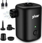 Yivar Electric Air Pump - Portable Air Pump for Inflatable Wireless Electric Air