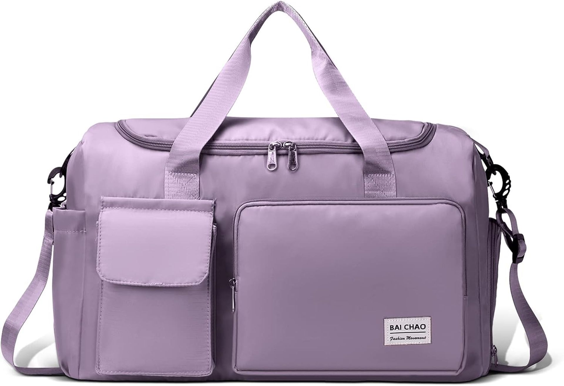 Sports Gym Bag with Wet Pocket & Shoe Compartment Waterproof Weekend Travel Bag Overnight Bag