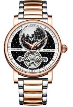 MENS HELMA DH AUTOMATIC WORLD VIEW WATCH - ROSE GOLD