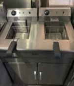 Double Electric Freestanding Fryer