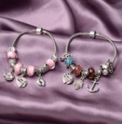 New! Set of 2 - Multi Colour Austrian Crystal Bracelets
