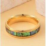 New! Abalone Shell Band Ring