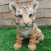 Sitting Tiger Cub Garden or Home Ornament