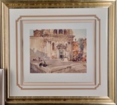 Sir Russell Flint Limited Edition "Campo San Trovaso, Venice" with Rare Flint Book