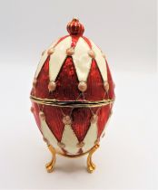 Faberge Style Egg Trinket Box