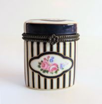 Vintage Hand Painted Porcelain Trinket Box