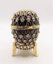 Faberge Style Egg Trinket Box