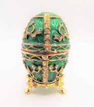 Faberge Style Egg Trinket Box