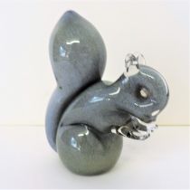 Signed Wedgwood Glass Squirrel Circa 1970's
