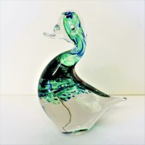 Signed Wedgwood Glass Duck c. 1970's