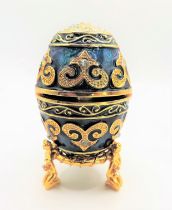Faberge Style Egg Trinket Box