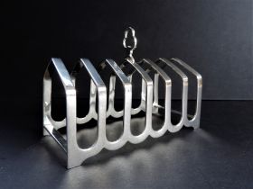Antique Silver Plate 6 Slice Toast Rack Cooper Brothers Sheffield c. 1890's