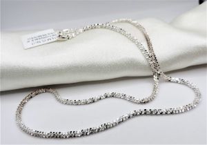 18 inch Sterling Silver Necklace New with Gift Pouch