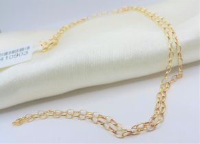 18k Gold Sterling Silver Necklace New with Gift Pouch
