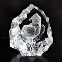 Mats Jonasson Crystal Eagle Miniature Paperweight