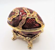 Faberge Style Egg Trinket Box